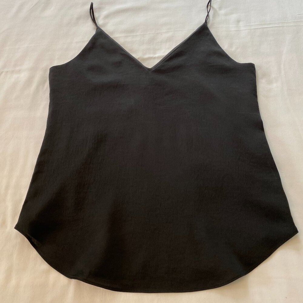 FINAL MARKDOWN -- Black Crepe Tank Top, New With Tags